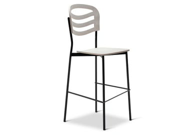 FARAH METAL 315-M - High steel stool with back by Origins 1971 - view 2